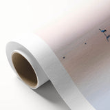 Abstract landscape art print on rolled canvas, showcasing vibrant colors with flowing shapes and textures, ideal for modern home decor. Packaged securely in a cardboard tube.