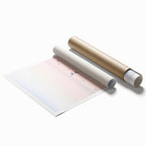 Abstract landscape rolled print showcasing vibrant hues of blue and orange, featuring dynamic brush strokes. Ideal for modern home decor, packaged securely in a sturdy tube.