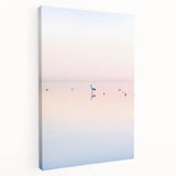 Abstract landscape stretched canvas artwork depicting vibrant colors and fluid shapes, showcasing a modern artistic interpretation of nature. Ideal for contemporary home decor.