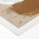 Abstract minimalist wall art on rolled canvas, showcasing a blend of soft pastel colors and geometric shapes. Perfect for modern home decor, it offers a serene and stylish accent to any room.