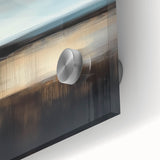 Colorful Abstract Wall Art – Earthy Brown and Blue Horizon Canvas
