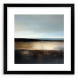 Colorful Abstract Wall Art – Earthy Brown and Blue Horizon Canvas
