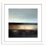 Colorful Abstract Wall Art – Earthy Brown and Blue Horizon Canvas