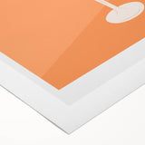 Art deco poster featuring a stylized cocktail glass, in bold black and gold colors on a rolled canvas.