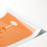 Extra large rolled print featuring line art flowers in black and white, ideal for large living room wall art.