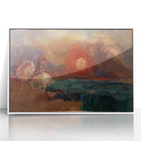 Saint George and the Dragon Wall Art - Dramatic Mythical Modern Decor