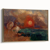 Saint George and the Dragon Wall Art - Dramatic Mythical Modern Decor