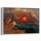 Saint George and the Dragon Wall Art - Dramatic Mythical Modern Decor