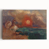 Saint George and the Dragon Wall Art - Dramatic Mythical Modern Decor