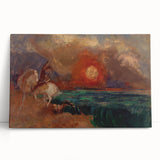 Saint George and the Dragon Wall Art - Dramatic Mythical Modern Decor