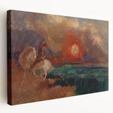 Saint George and the Dragon Wall Art - Dramatic Mythical Modern Decor