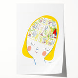 Imaginative Mind Girls Room Wall Art – Kids Room Art Print