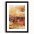 Extra large abstract art print featuring textured, colorful autumn foliage on canvas, ideal for living room decor.