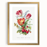 Classic Romantic Paintings - Strawberry and Tulip Art Print