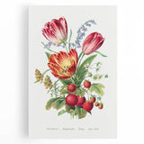 Classic Romantic Paintings - Strawberry and Tulip Art Print