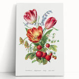 Classic Romantic Paintings - Strawberry and Tulip Art Print