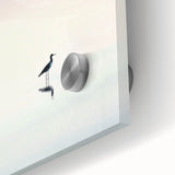 Abstract landscape artwork featuring vibrant colors and fluid shapes, created with acrylic on glass. This close-up highlights the intricate details and textures, perfect for modern home decor.