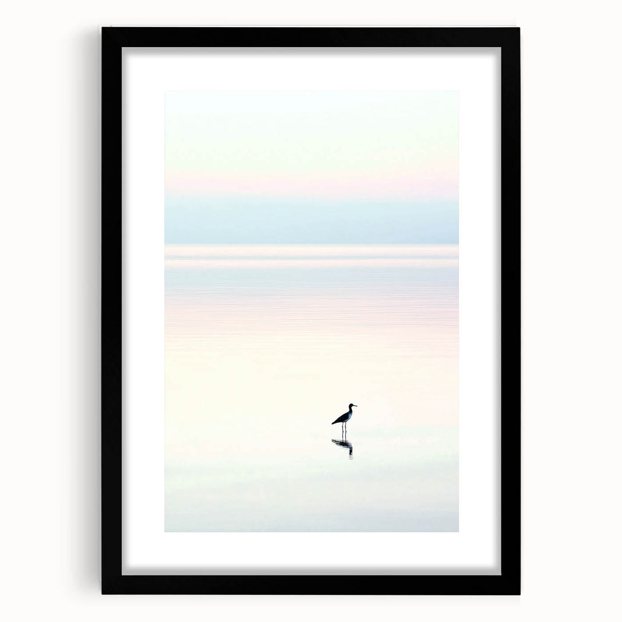 Abstract landscape artwork framed in black with a mat, showcasing vibrant colors and intricate details, perfect for modern home decor and artistic expression.