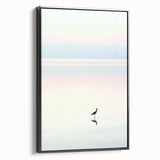 Framed canvas artwork showcasing an abstract landscape design in rich, vibrant colors, presented from a black side view, perfect for modern home decor.