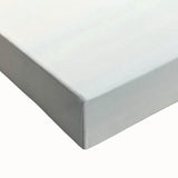 Abstract landscape close-up on stretched canvas, showcasing vibrant hues of blue and green with textured brushstrokes, ideal for modern home decor.