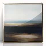 Modern Abstract Wall Art – Contemporary Brown & Black Landscape