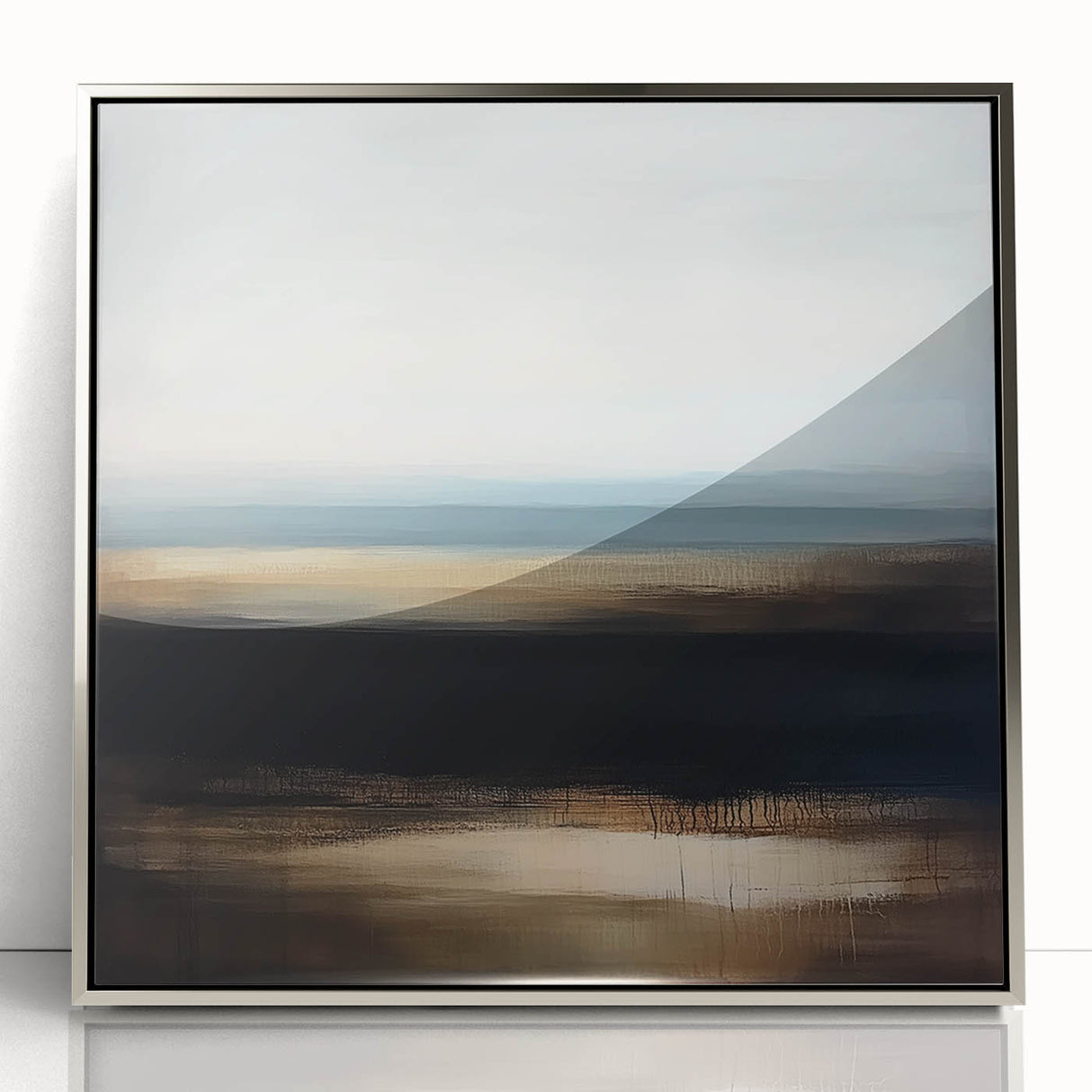 Modern Abstract Wall Art – Contemporary Brown & Black Landscape