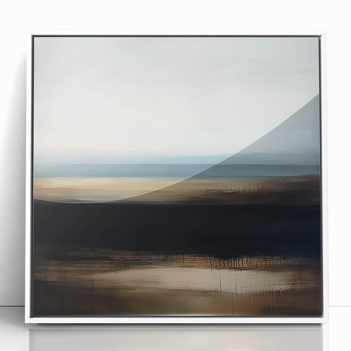 Modern Abstract Wall Art – Contemporary Brown & Black Landscape