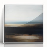 Modern Abstract Wall Art – Contemporary Brown & Black Landscape