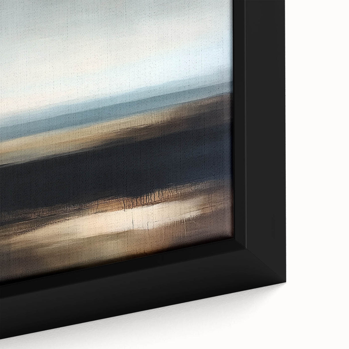 Modern Abstract Wall Art – Contemporary Brown & Black Landscape