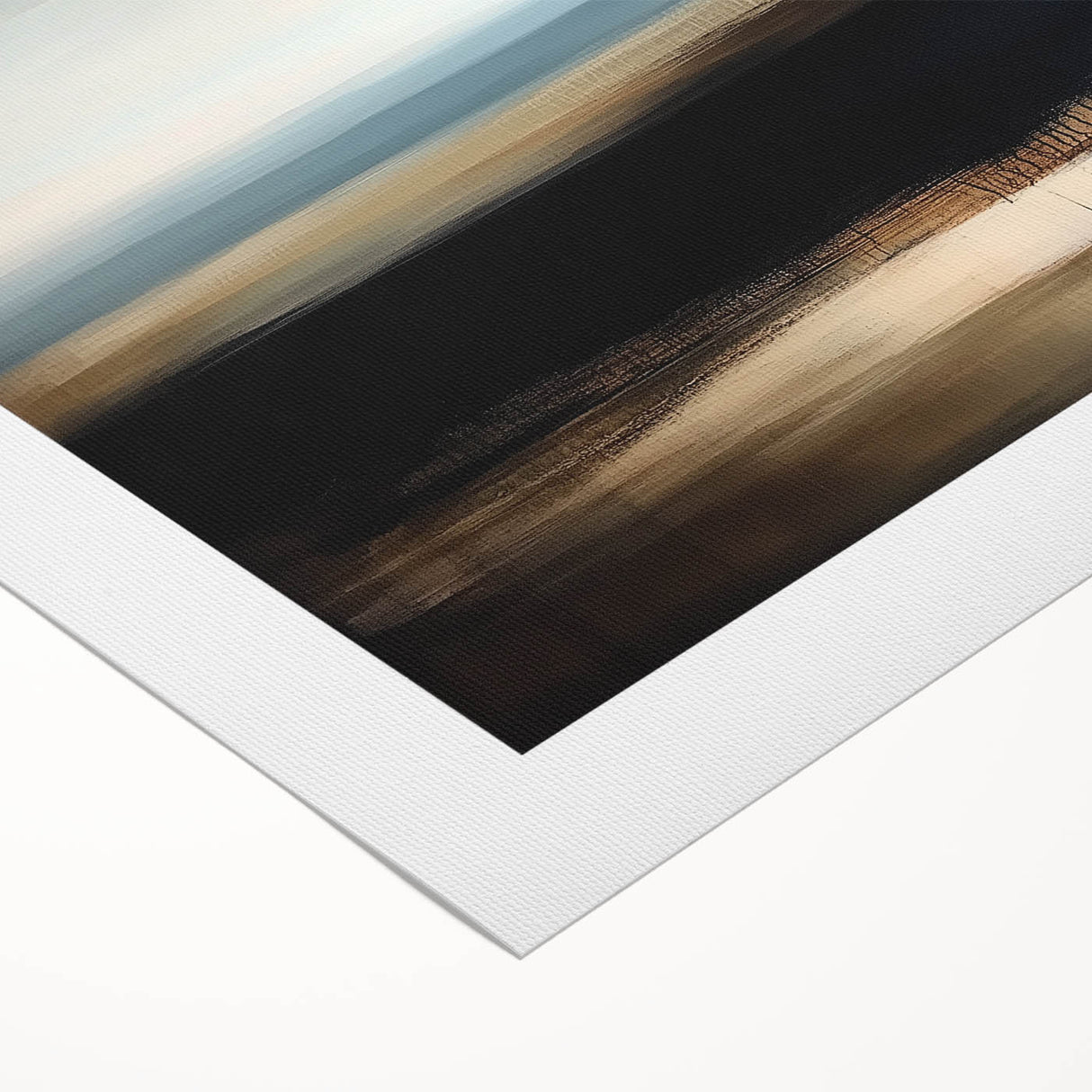 Modern Abstract Wall Art – Contemporary Brown & Black Landscape