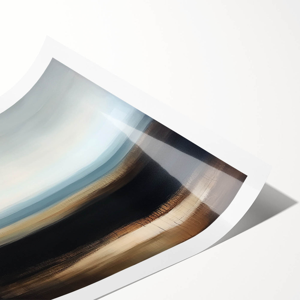 Modern Abstract Wall Art – Contemporary Brown & Black Landscape