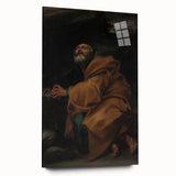 Baroque Prayer Scene: Historical Art Print with Dramatic Emotion