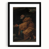 Baroque Prayer Scene: Historical Art Print with Dramatic Emotion