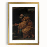 Baroque Prayer Scene: Historical Art Print with Dramatic Emotion