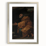 Baroque Prayer Scene: Historical Art Print with Dramatic Emotion