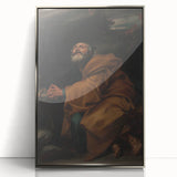 Baroque Prayer Scene: Historical Art Print with Dramatic Emotion