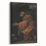 Baroque Prayer Scene: Historical Art Print with Dramatic Emotion