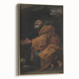 Baroque Prayer Scene: Historical Art Print with Dramatic Emotion