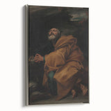 Baroque Prayer Scene: Historical Art Print with Dramatic Emotion
