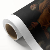 Baroque Prayer Scene: Historical Art Print with Dramatic Emotion