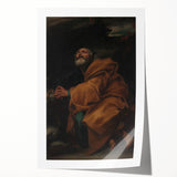 Baroque Prayer Scene: Historical Art Print with Dramatic Emotion