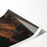 Baroque Prayer Scene: Historical Art Print with Dramatic Emotion
