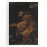 Baroque Prayer Scene: Historical Art Print with Dramatic Emotion