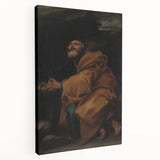 Baroque Prayer Scene: Historical Art Print with Dramatic Emotion