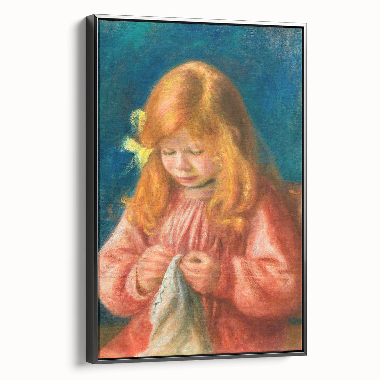 Impressionism Wall Art - Jean Renoir Sewing by Renoir Print for Home Decor