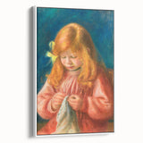 Impressionism Wall Art - Jean Renoir Sewing by Renoir Print for Home Decor