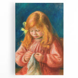 Impressionism Wall Art - Jean Renoir Sewing by Renoir Print for Home Decor