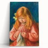 Impressionism Wall Art - Jean Renoir Sewing by Renoir Print for Home Decor