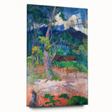 Vibrant Landscape Wall Art - Gauguin’s Nature Scene with Horse Decor
