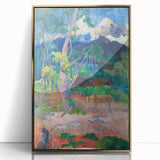 Vibrant Landscape Wall Art - Gauguin’s Nature Scene with Horse Decor